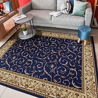 Como Scroll Traditional Oriental Indoor Rectangular Area Rug