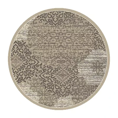 Radici Pisa Modern Geometric Contemporary Indoor Round Area Rug