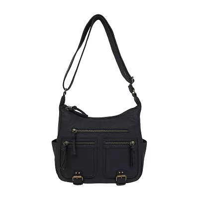 Bueno of California Elephant Washed Large Hobo Crossbody Bag