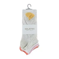 Gold Toe Diamond Texture Womens Multi-Pack 6 Pair Low Cut Socks