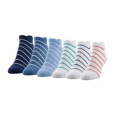 Gold Toe Thin Stripe Womens Multi-Pack 6 Pair Liner Socks