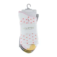 Gold Toe Polka Dot Midi Womens 6 Pair Crew Socks