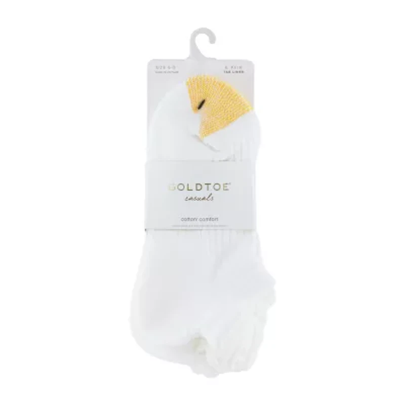 Gold Toe Everyday Tab Womens Breathable Multi-Pack 6 Pair Low Cut Socks