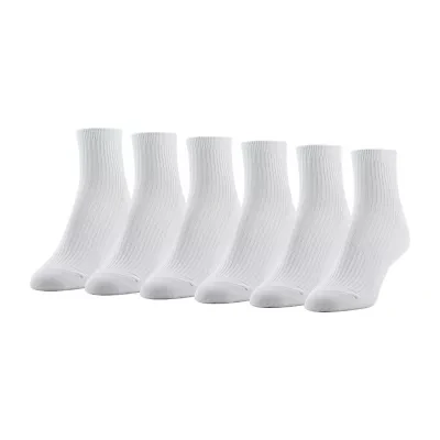 Gold Toe Simple Rib Womens Multi-Pack 6 Pair Quarter Ankle Socks