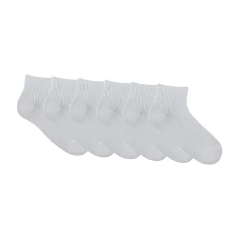 Gold Toe Simple Rib Womens Multi-Pack 6 Pair Quarter Ankle Socks