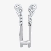 Womens 3/4 CT. T.W. Lab Grown White Diamond 10K Gold Ring Guard
