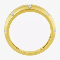 Mens 1/2 CT. T.W. Lab Grown White Diamond 10K Gold Wedding Band