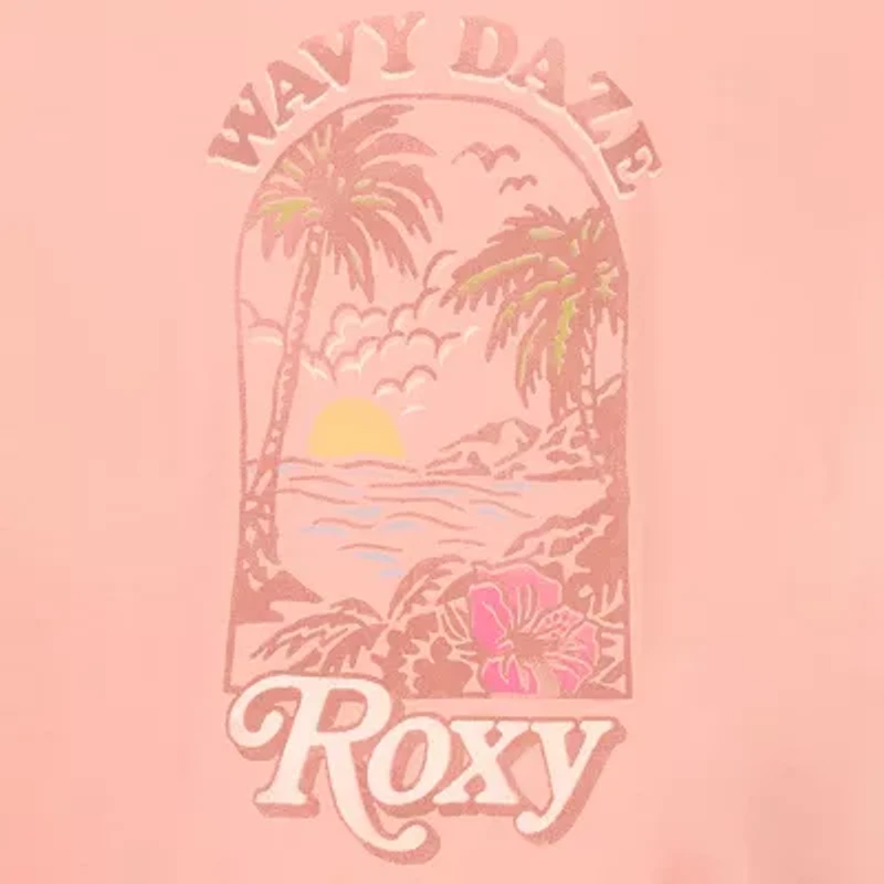 Roxy Big Kid Girls Crew Neck Short Sleeve Oversized Graphic T-Shirt