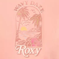 Roxy Big Kid Girls Crew Neck Short Sleeve Oversized Graphic T-Shirt