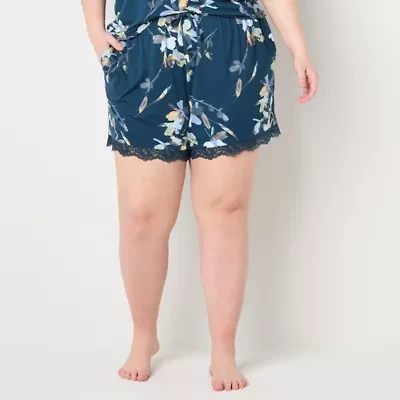Ambrielle Womens Plus Pajama Shorts