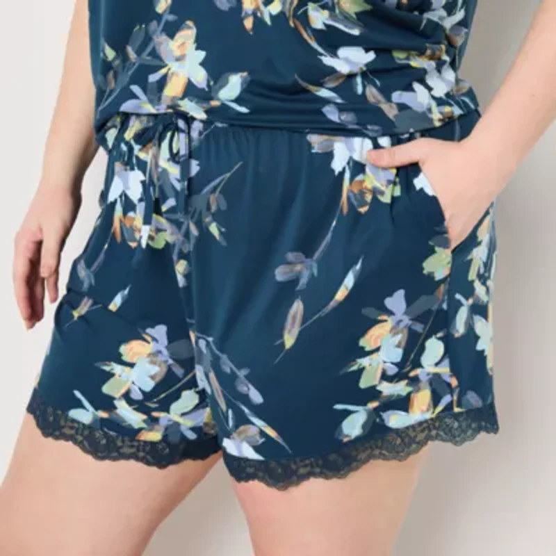 Ambrielle Womens Plus Pajama Shorts