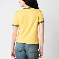Brazil Ringer Tee Womens Crew Neck Short Sleeve Regular Fit Juniors Graphic T-Shirt