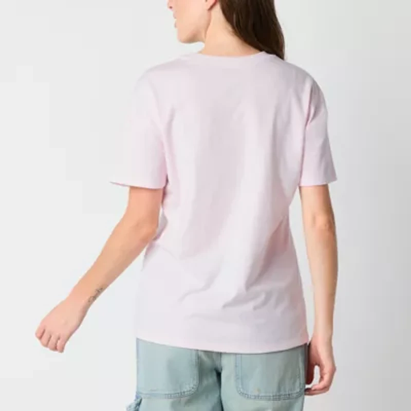 My Melody And Kuromi Boyfriend Womens Crew Neck Short Sleeve Loose Fit Hello Kitty Juniors Graphic T-Shirt