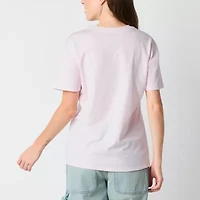 My Melody And Kuromi Boyfriend Womens Crew Neck Short Sleeve Loose Fit Hello Kitty Juniors Graphic T-Shirt