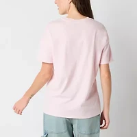 Womens Crew Neck Short Sleeve Regular Fit Spiderman Juniors Graphic T-Shirt