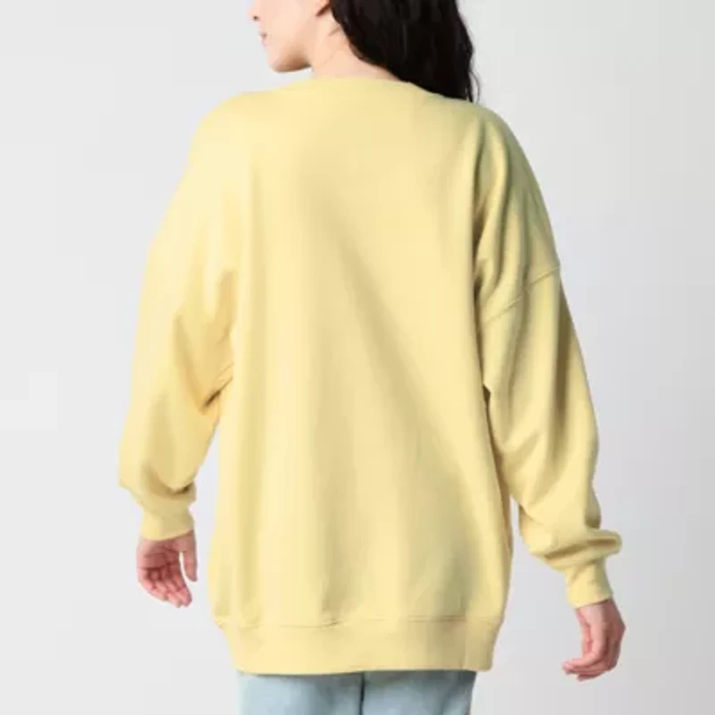 Cinnamoroll Womens Crew Neck Long Sleeve Embroidered Juniors Sweatshirt