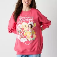 Strawberry Shortcake Womens Juniors Crew Neck Long Sleeve Sweatshirt