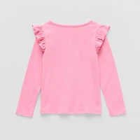 Okie Dokie Toddler & Little Girls Round Neck Long Sleeve T-Shirt