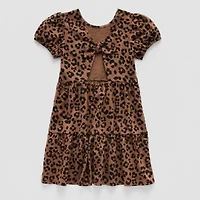 Thereabouts Little Girls Short Sleeve Puffed A-Line Dress