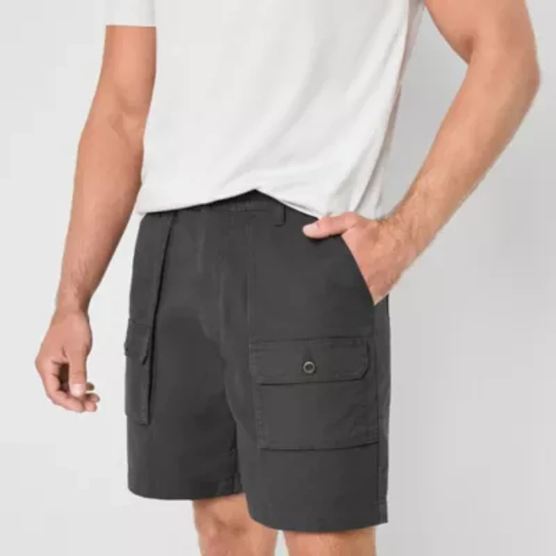 St. John's Bay Canvas Hiking Mens 7" Cargo Short