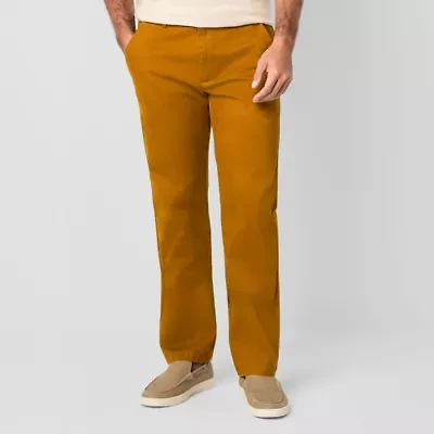 St. John's Bay Stretch Chino Mens Straight Fit Flat Front Pant