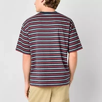 Arizona Mens Short Sleeve Boxy Fit Stripe T-Shirt