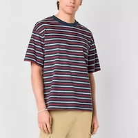 Arizona Mens Short Sleeve Boxy Fit Stripe T-Shirt