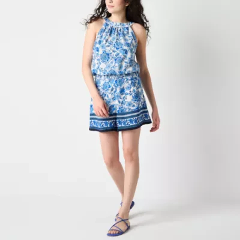 by&by Juniors Womens Mid Rise Pull-On Short