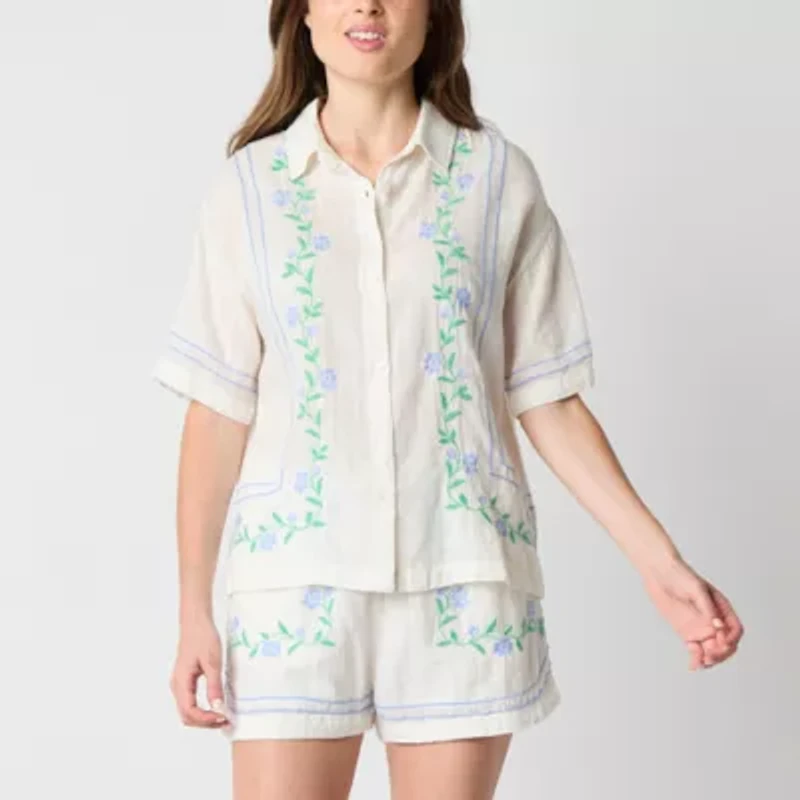 Arizona Womens Short Sleeve Juniors Camp Shirt