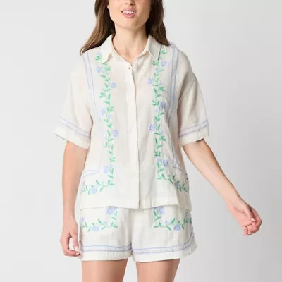 Arizona Womens Short Sleeve Juniors Camp Shirt