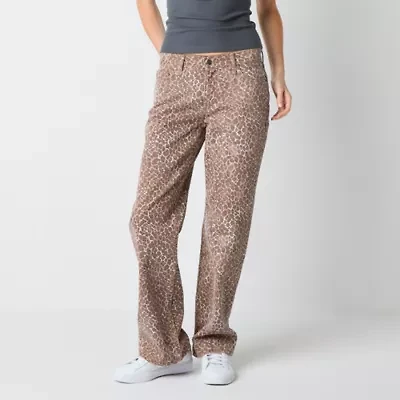 Arizona Womens Juniors Low Rise Straight Leg Jean