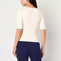 Worthington Womens Ultra Smoothing Crew Neck Top