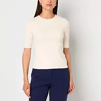 Worthington Womens Ultra Smoothing Crew Neck Top