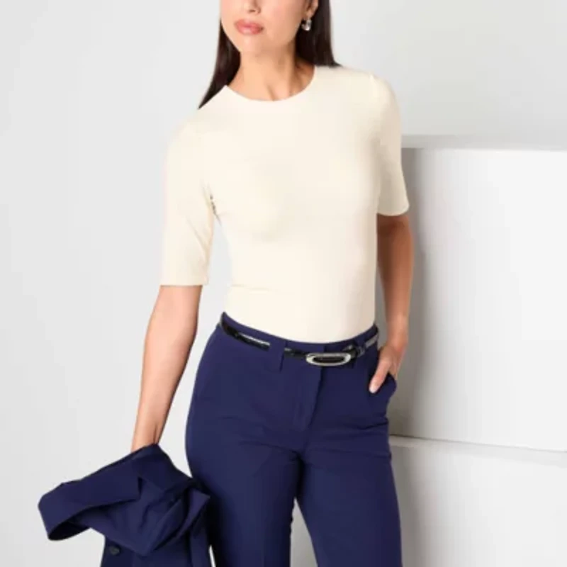 Worthington Womens Ultra Smoothing Crew Neck Top