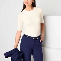 Worthington Womens Ultra Smoothing Crew Neck Top