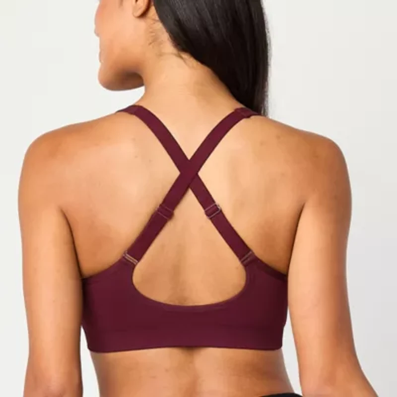 Xersion Womens Low Support Seamless Cross Back Sports Bra