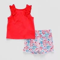Okie Dokie Baby Girls 2-pc. Short Set