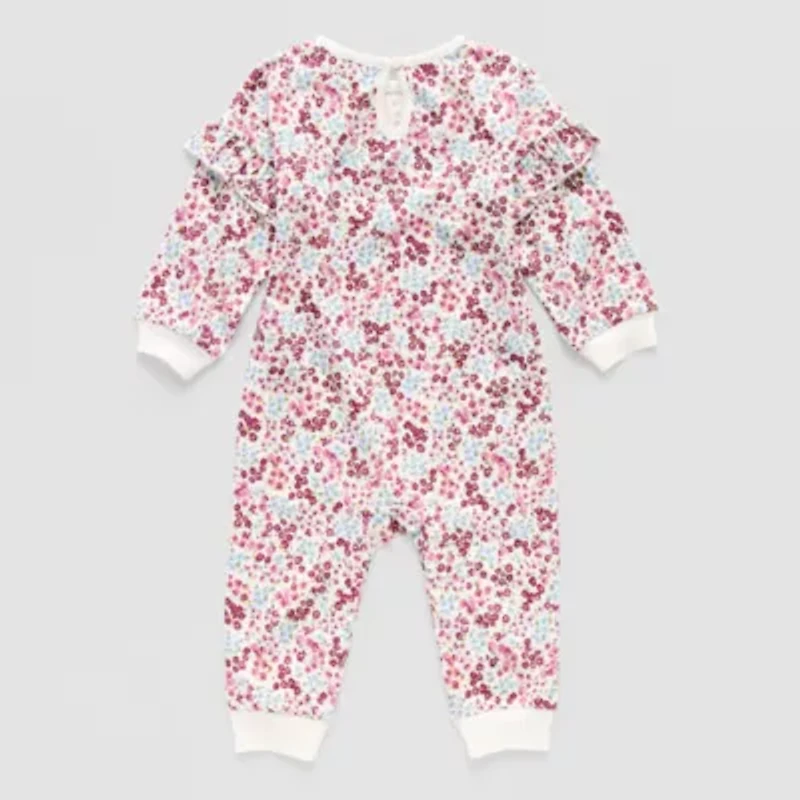 Okie Dokie Baby Girls Round Neck Long Sleeve Jumpsuit