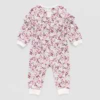 Okie Dokie Baby Girls Round Neck Long Sleeve Jumpsuit