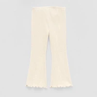 Okie Dokie Rib Toddler & Little Girls Knit Flare Full Length Leggings