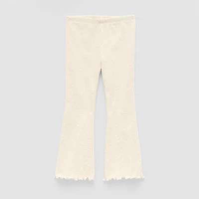 Okie Dokie Rib Toddler & Little Girls Knit Flare Full Length Leggings