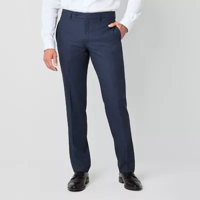 Van Heusen Birdseye Mens Stretch Fabric Modern Fit Flat Front Suit Pant