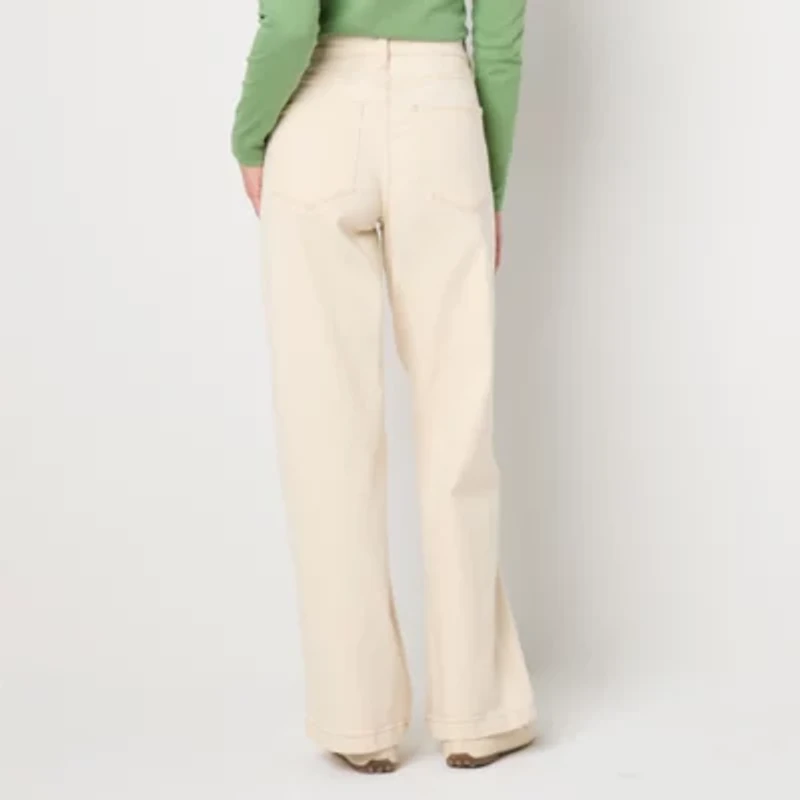 St. John's Bay Womens High Rise Wide Leg Jean