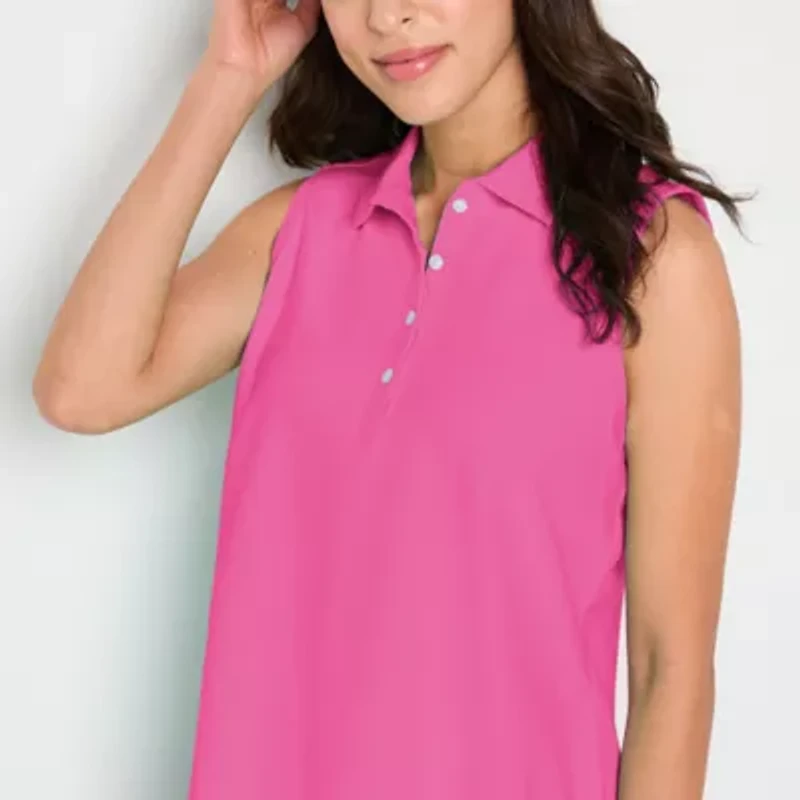 St. John's Bay Womens Sleeveless Polo Shirt