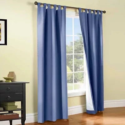 WEATHERMATE Tab Top Energy Saving Light-Filtering Set of 2 Curtain Panel