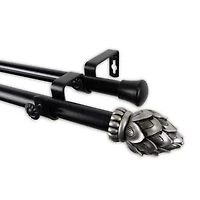 Rod Desyne Bud 13/16" Adjustable Double Curtain