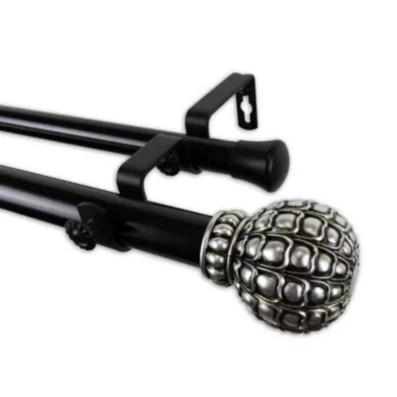 Rod Desyne Pod 1" Adjustable Double Curtain