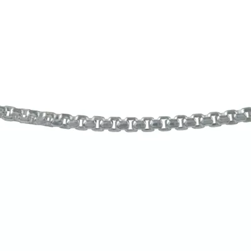 Made in Italy Mens Sterling Silver 30 Inch Box Chain Necklace