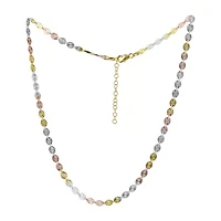 Made in Italy Womens Sterling Silver 18 Inch Link Chain Necklace