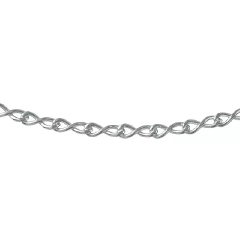 Made in Italy Womens Sterling Silver Inch Link Chain Necklace